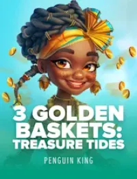 3 golden baskets treasure tides game logo