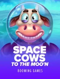 space cows to the moon slot logo